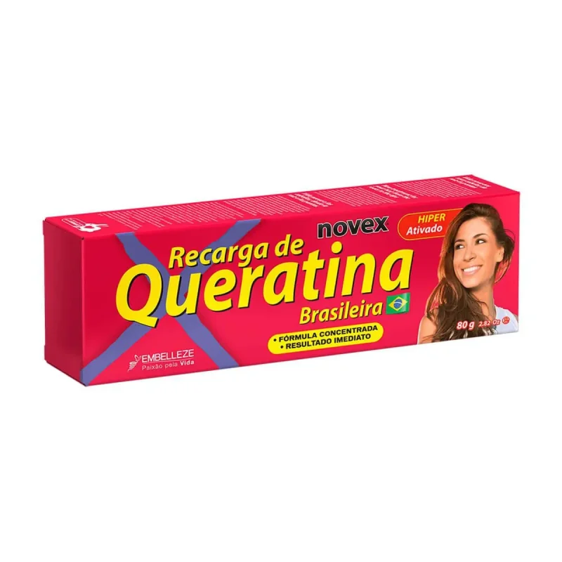 Tratamento Reconstrutor Novex Recarga de Queratina Brasileira 80g