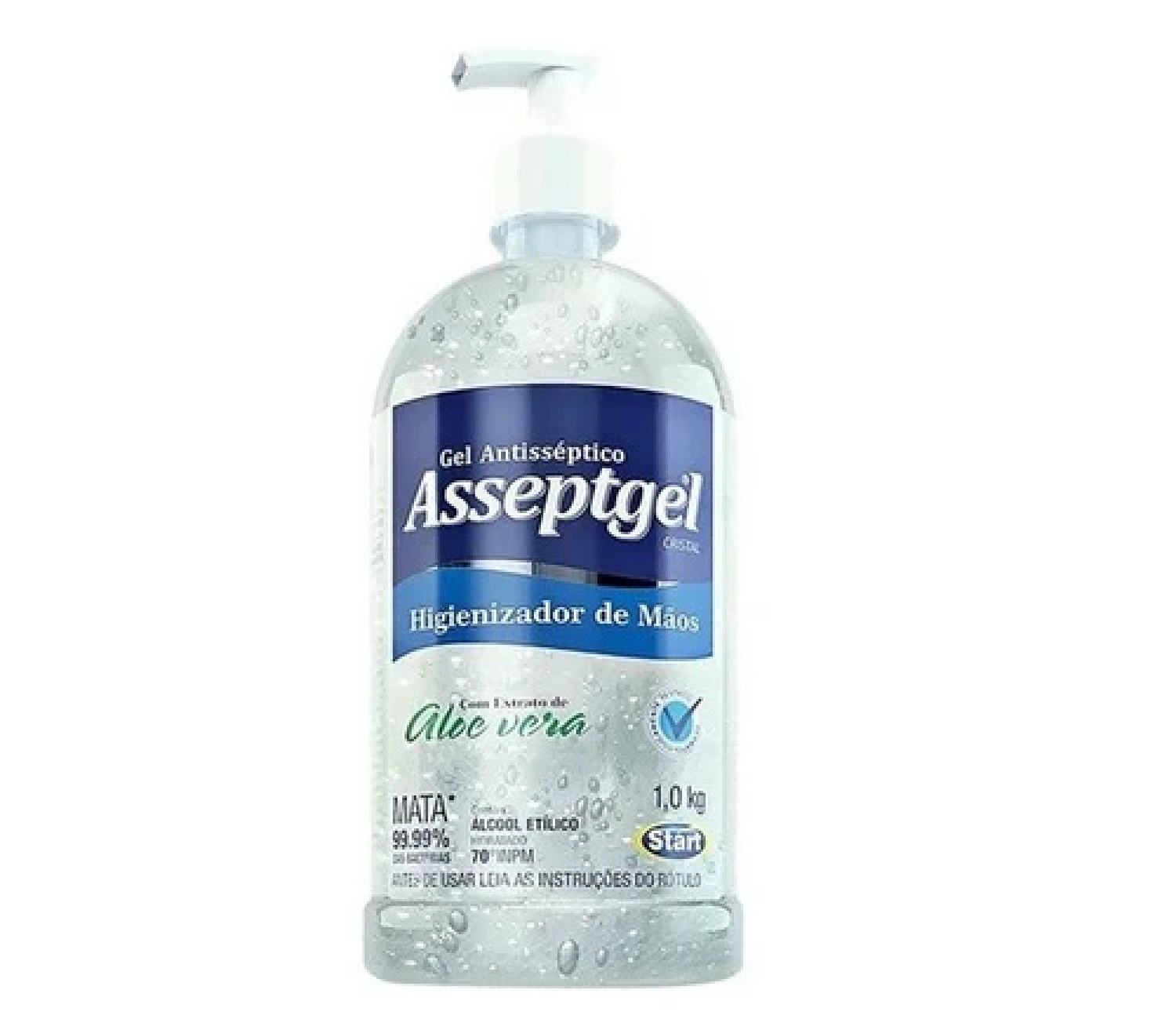 Álcool 70% Gel Asseptgel Aloe Vera 1kg (1/1)