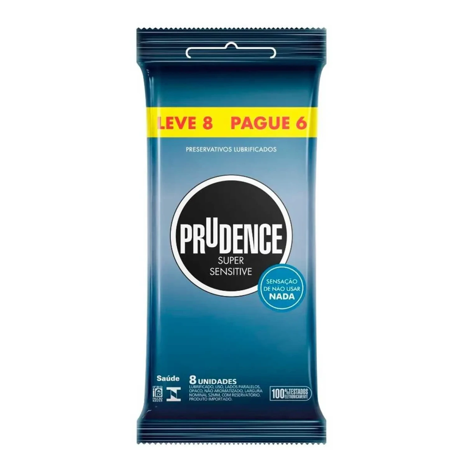 Preservativo Prudence Super Sensitive, com 8 unidades (1/1)