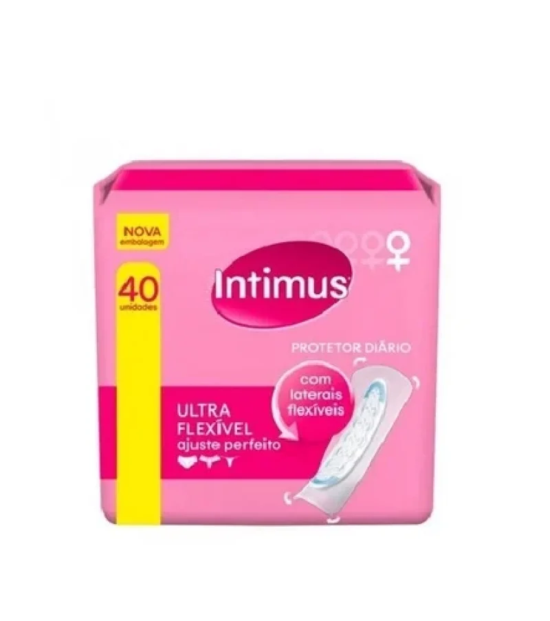 Protetor Diário Intimus Ultra Flexível, com 40 unidades