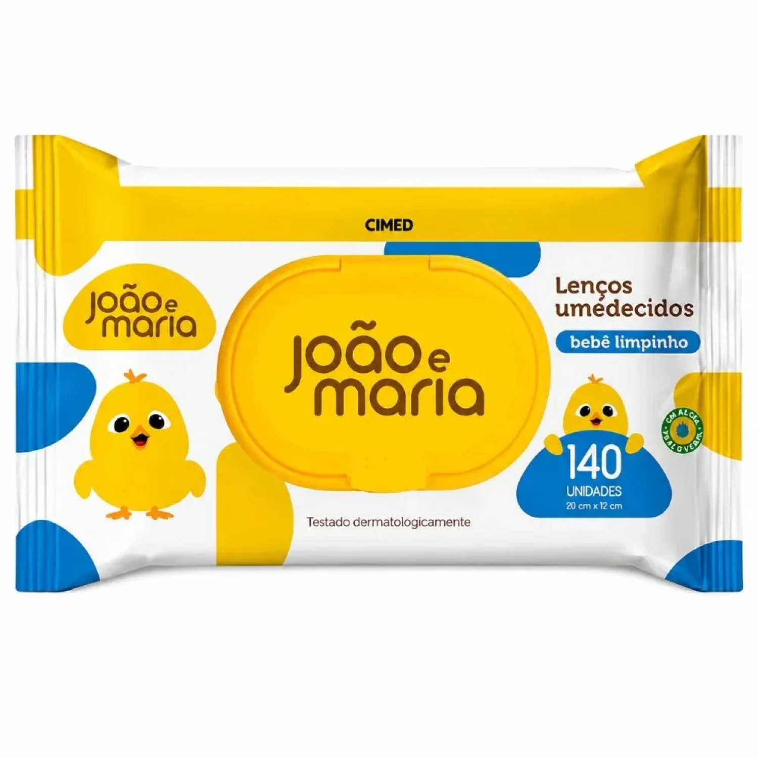 Lenço Umedecido João e Maria Bebê Limpinho Aloe Vera, com 140 unidades (1/1)