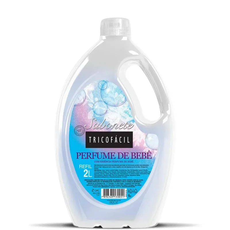 Sabonete Líquido Tricofácil Perfume de Bebê Refil 2L