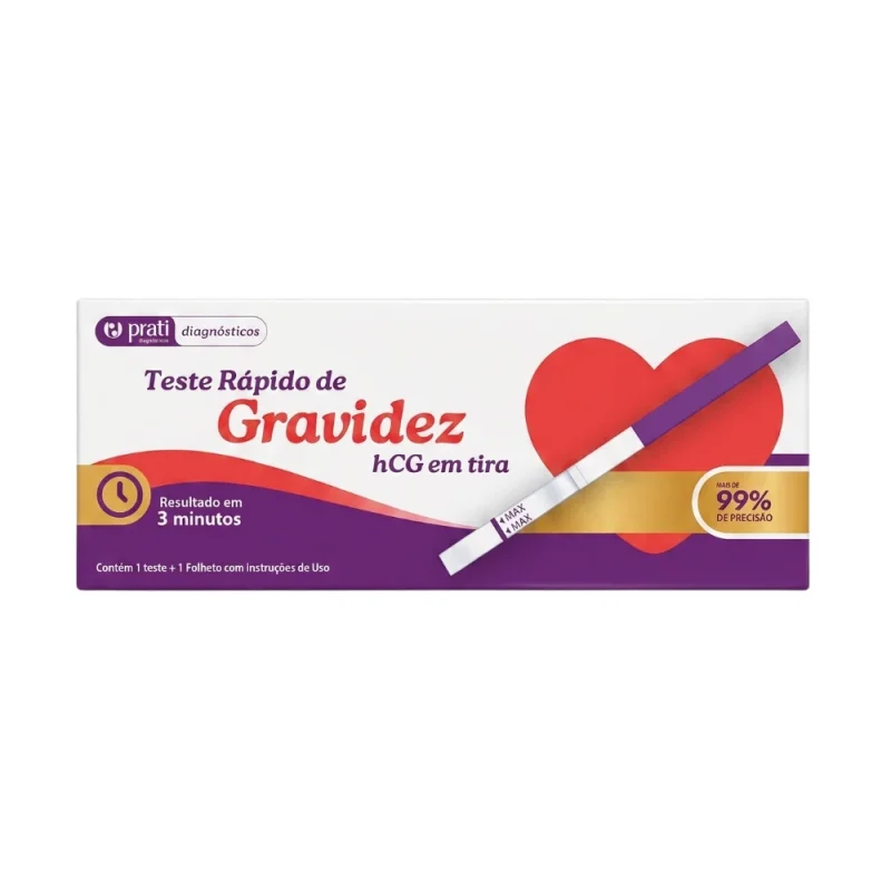 Teste de Gravidez Prati-Donaduzzi HCG em Tira, com 1 unidade