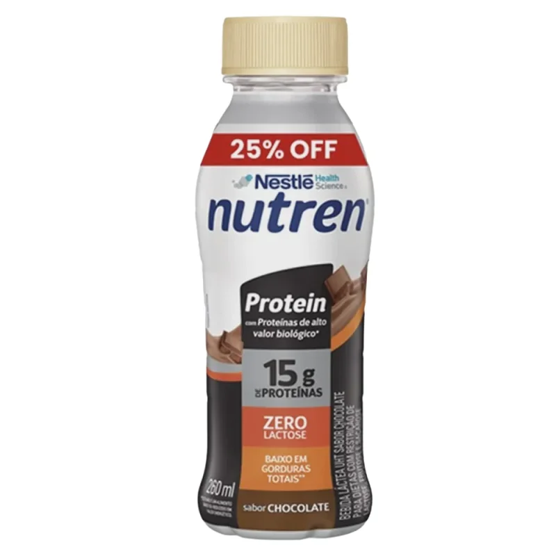 Bebida Láctea Nutren Protein Zero Lactose Chocolate 260ml