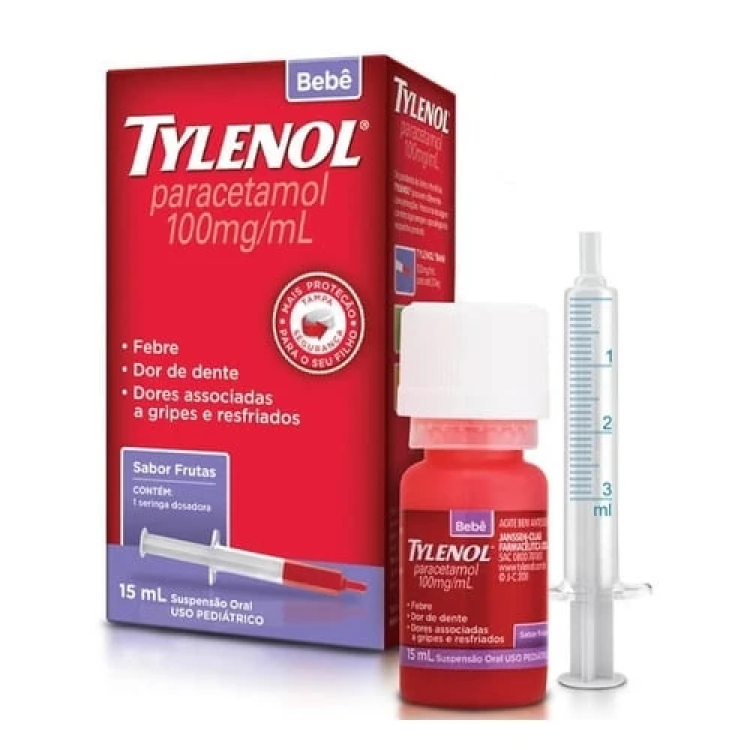 Tylenol Bebê 100mg/mL Suspensão de Uso Oral 15mL (1/1)