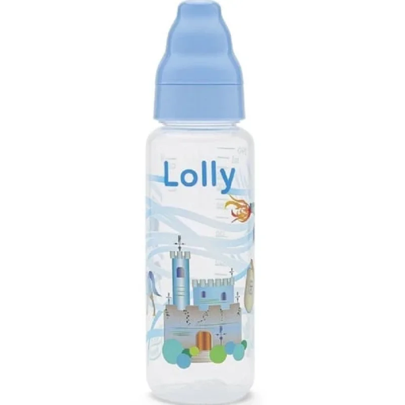 Mamadeira Lolly Silicone Redondo Azul 3+ meses 240ml 1360/01
