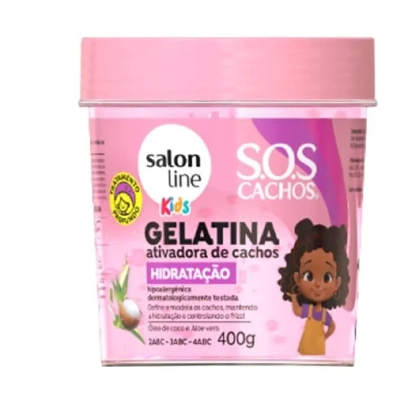 Gelatina Capilar Salon Line S.O.S Cachos Kids Hidratação 400g