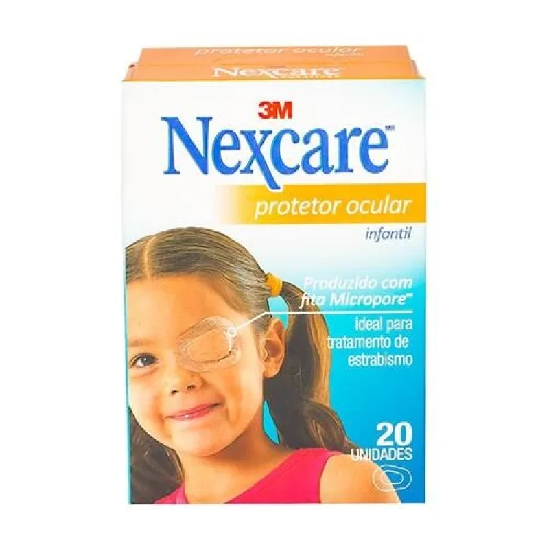 Protetor Ocular Infantil Nexcare 3M, com 20 unidades
