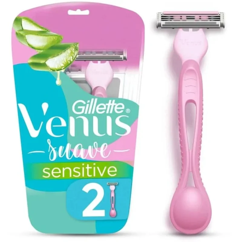 Aparelho de Depilar Gillette Venus Suave Sensitive, com 2 unidades