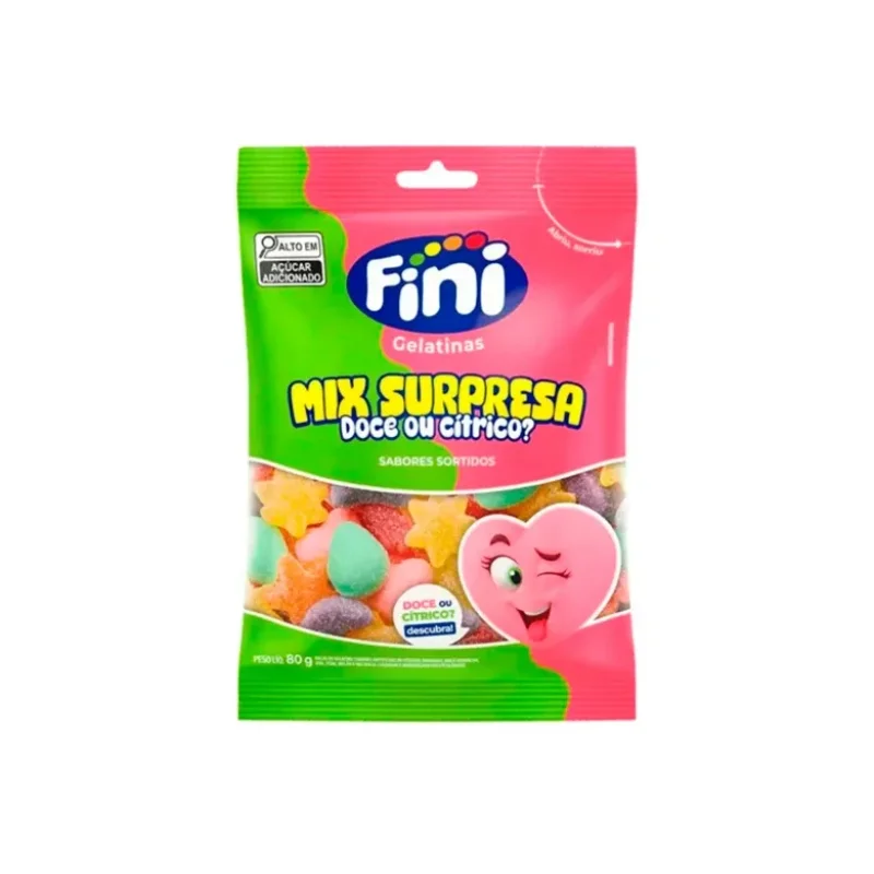Bala de Gelatina Fini Mix Surpresa 80g