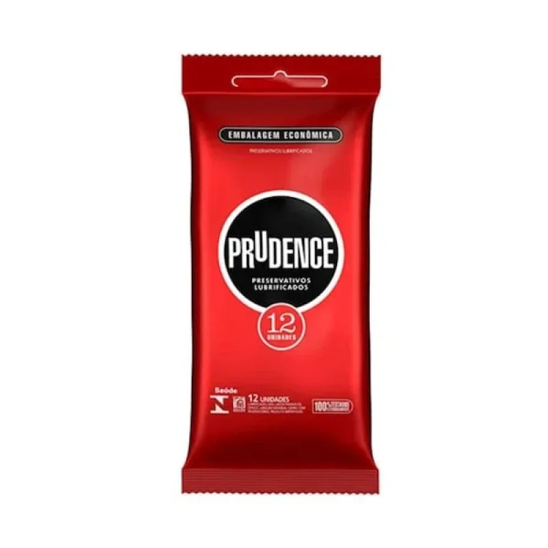 Preservativo Prudence Lubrificado, com 12 unidades