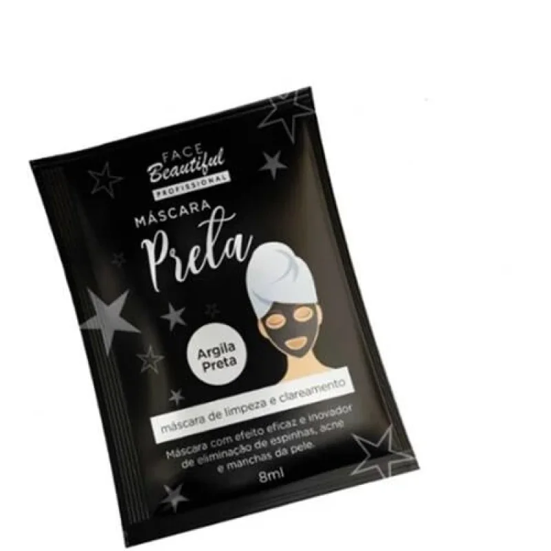 MÁSCARA FACIAL FACE BEAUTIFUL - 10gr preta