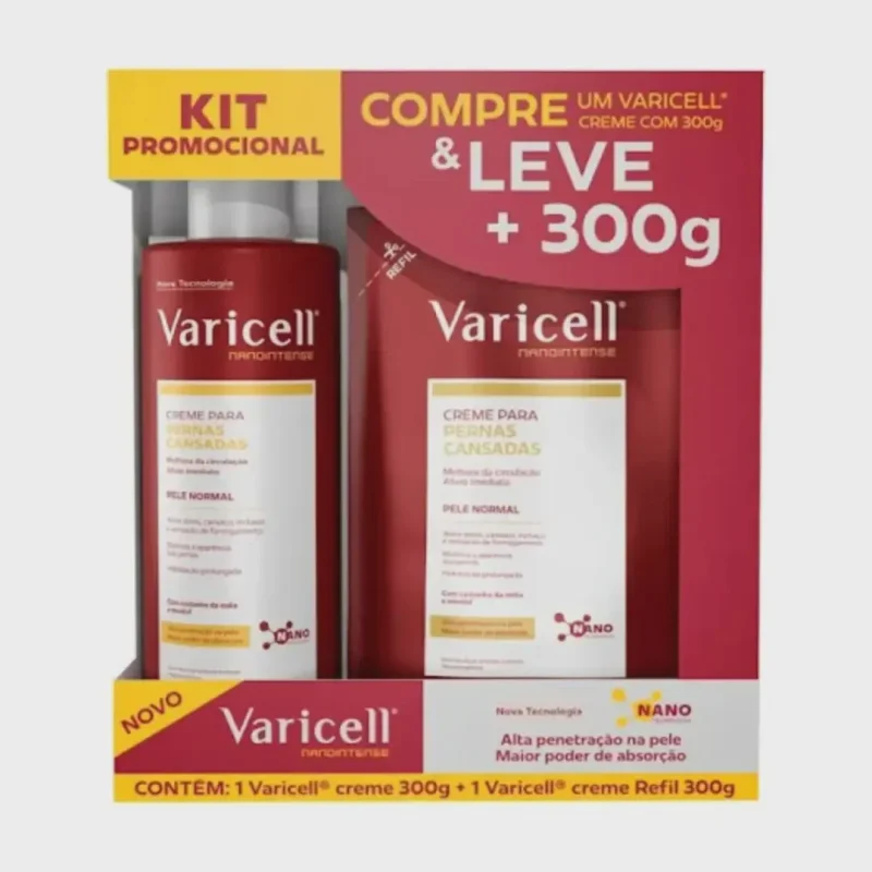 Kit Varicell Nanointense Creme 300g + Refil 300g