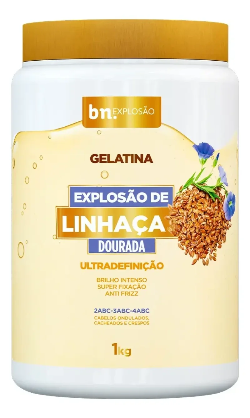 Gelatina Capilar Explosão de Linhaça Beleza Natural 1kg
