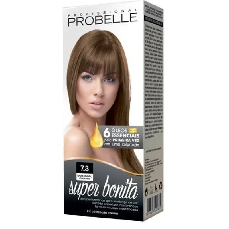 Probelle Super Bonita Tintura Profissional nº 7.3 Louro Médio Dourado